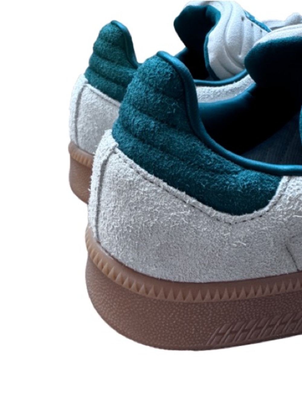 adidas Samba XLG Cream Suede with Dark Green Stripes and Gum Sole Size 10 - Picture 3 of 14